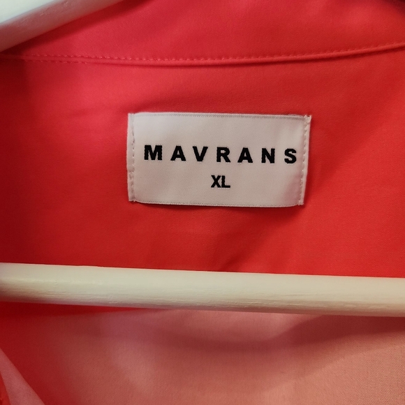 MAVRANS NEON CORAL GAME WEEKEND BUTTOON DOWN SHORT SLEEVE SHIRT SIZE XL - Picture 8 of 13